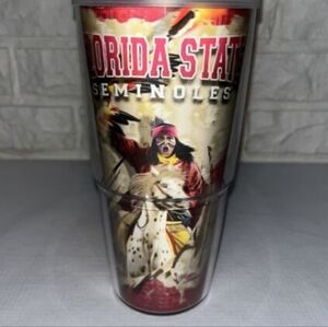 NEW TERVIS HOLOGRAPHIC OSCEOLA AND RENEGADE FSU SEMINOLES FL STATE 24OZ TUMBLER